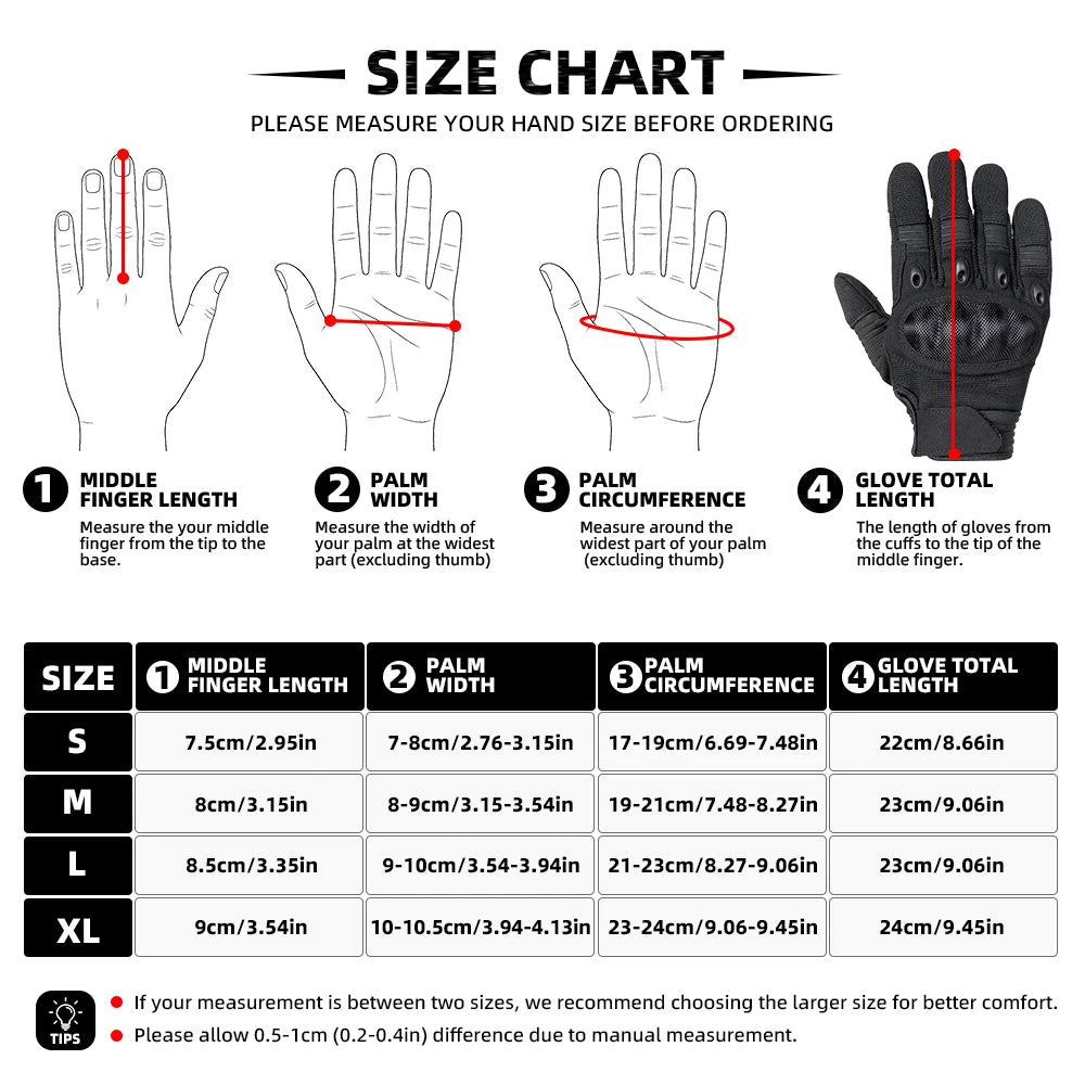 Touch Screen Tactical Gloves Outdoor Cycling Sports Hiking Camping Hunting Airsoft Combat Bicycle Hard Shell Anti-skid Gear Men