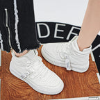 New Fashion Casual Sneakers High Top Skateboard Shoes Student Boots Men and Women Trend Wear Resistant Two-color Couples