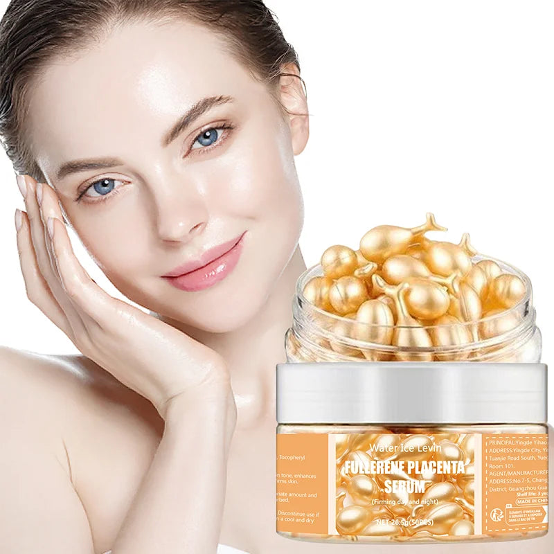 50 Capsules Fullerene Essence Capsule Collagen Capsule Facial Care Essence Anti-Wrinkle, Acne, Firming, Whitening, Hyaluronic Acid Essence Skin Care New Style Main image