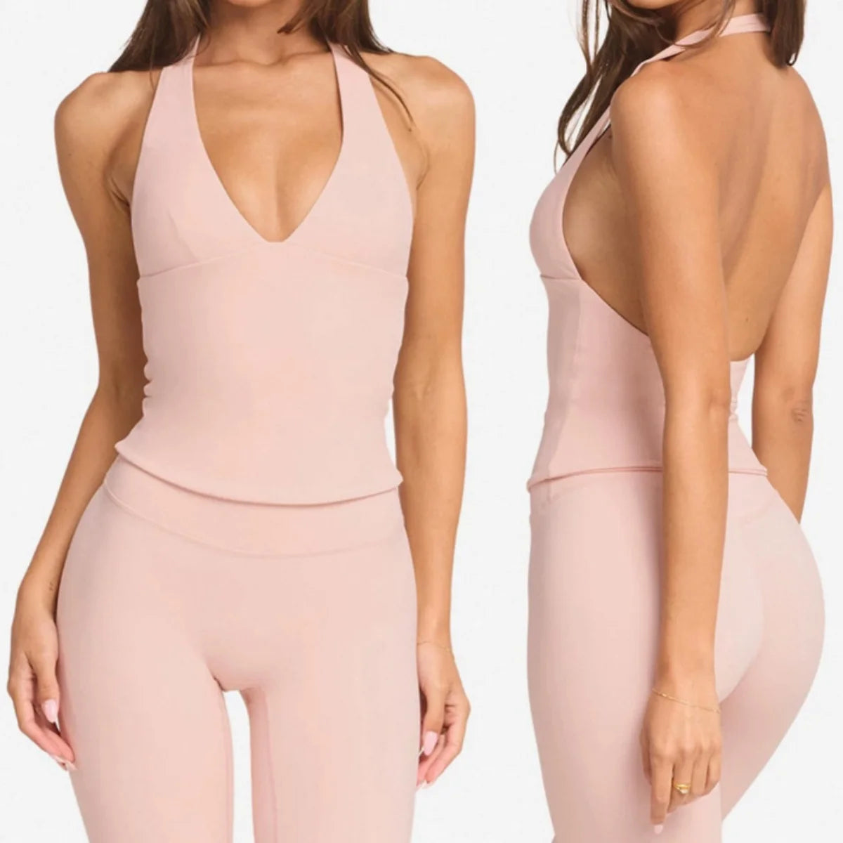 Woman Top Gym  Impact Halter Top Clothes Chest Pad Yoga Tank Tops Push-up Sports Bra Fitness Workout Activewear Main image