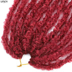 14 12 inch Butterfly Faux Locs Crochet Hair Braids Pre looped Distressed Goddess Butterfly Soft Locs Crochets Braids Cheveux Lok