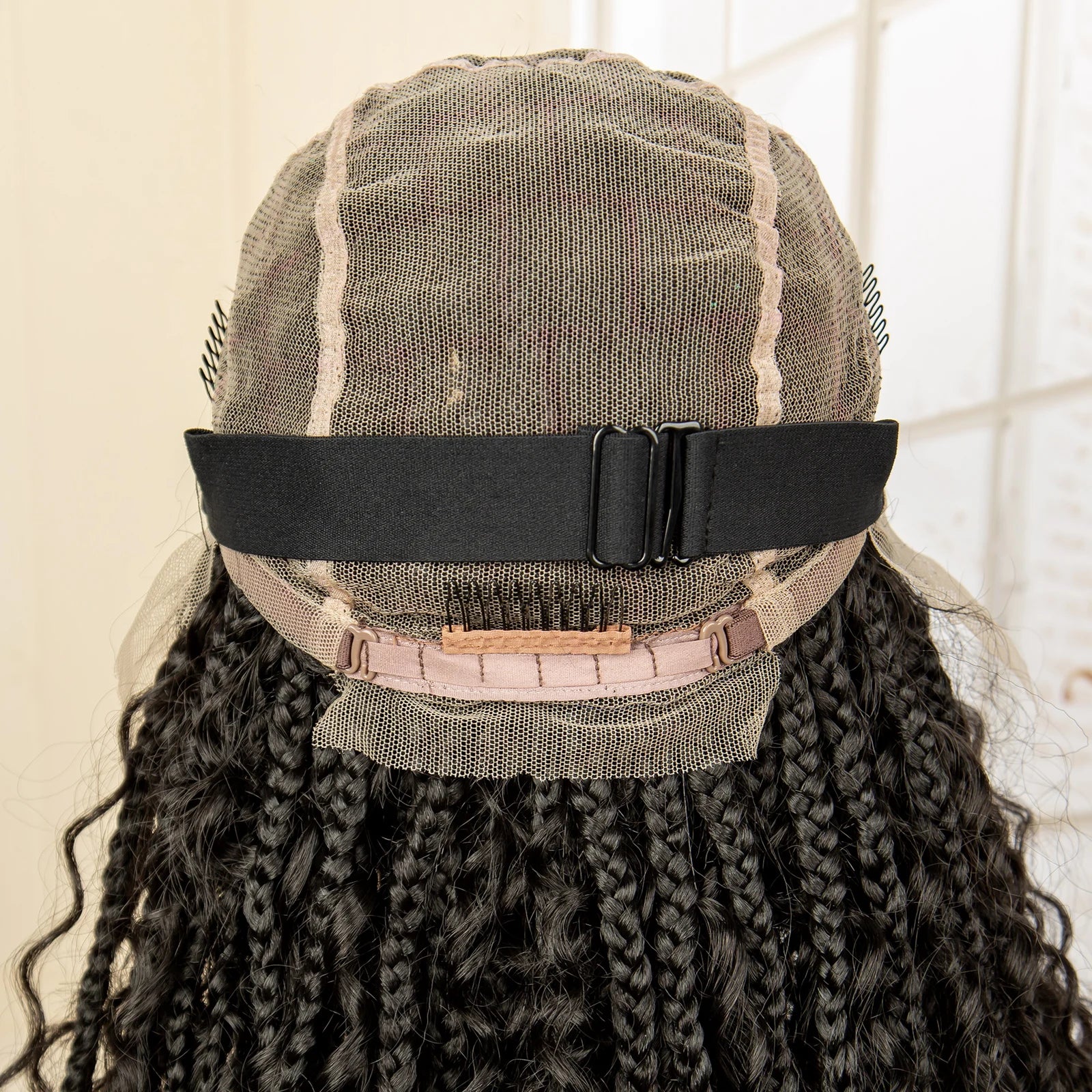 Full Lace Synthetic Box Braided Wigs Boho Braids Wig Black Women 40 Inches Synthetic Wig Afro Bohemian Braiding Hair
