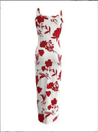 Gradient Printed Long Dress Summer New Women's Fashionable Printed Sexy Sleeveless Suspender Slim Fit Hip Hugging Long Dress