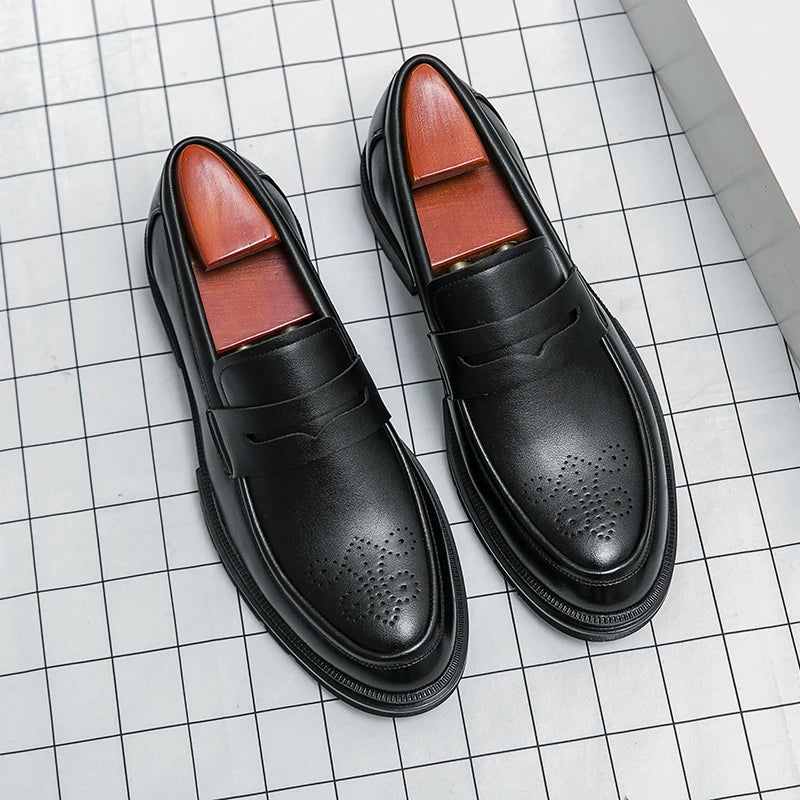 High Quality Dress Shoes Man Comfortable Business Social Leather Shoes For Man Casual Men's Italian Formal Shoes Man Loafers