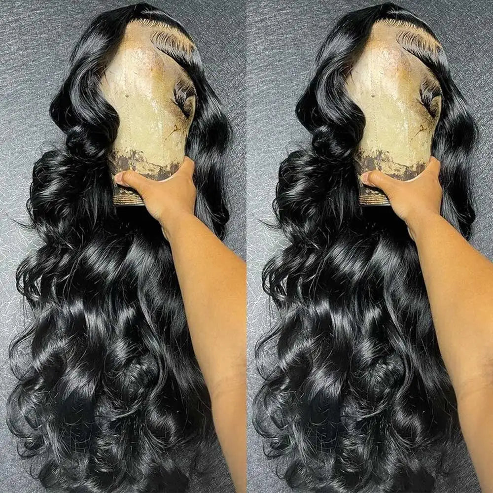 13x6 Lace Front Wigs Human Hair 250 Density Hd Body Wave Lace Frontal Human Hair Wigs For Women Glueless Pre Plucked Black Wig Secondary image