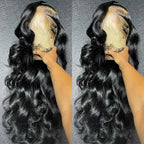 13x6 Lace Front Wigs Human Hair 250 Density Hd Body Wave Lace Frontal Human Hair Wigs For Women Glueless Pre Plucked Black Wig