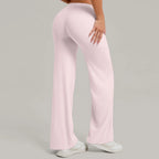 Women's New Pilates Straight Leg Yoga Pants Hip Lifting Tight Fitting Wide Leg Pants Outdoor Sports Running Casual Fitness Pants