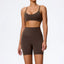 Hearuisavy Summer Super-Soft 2Pcs Women's Running Sports Shorts Set Breathable Fitness Yoga Bra Casual Push Up Workout Crop Top