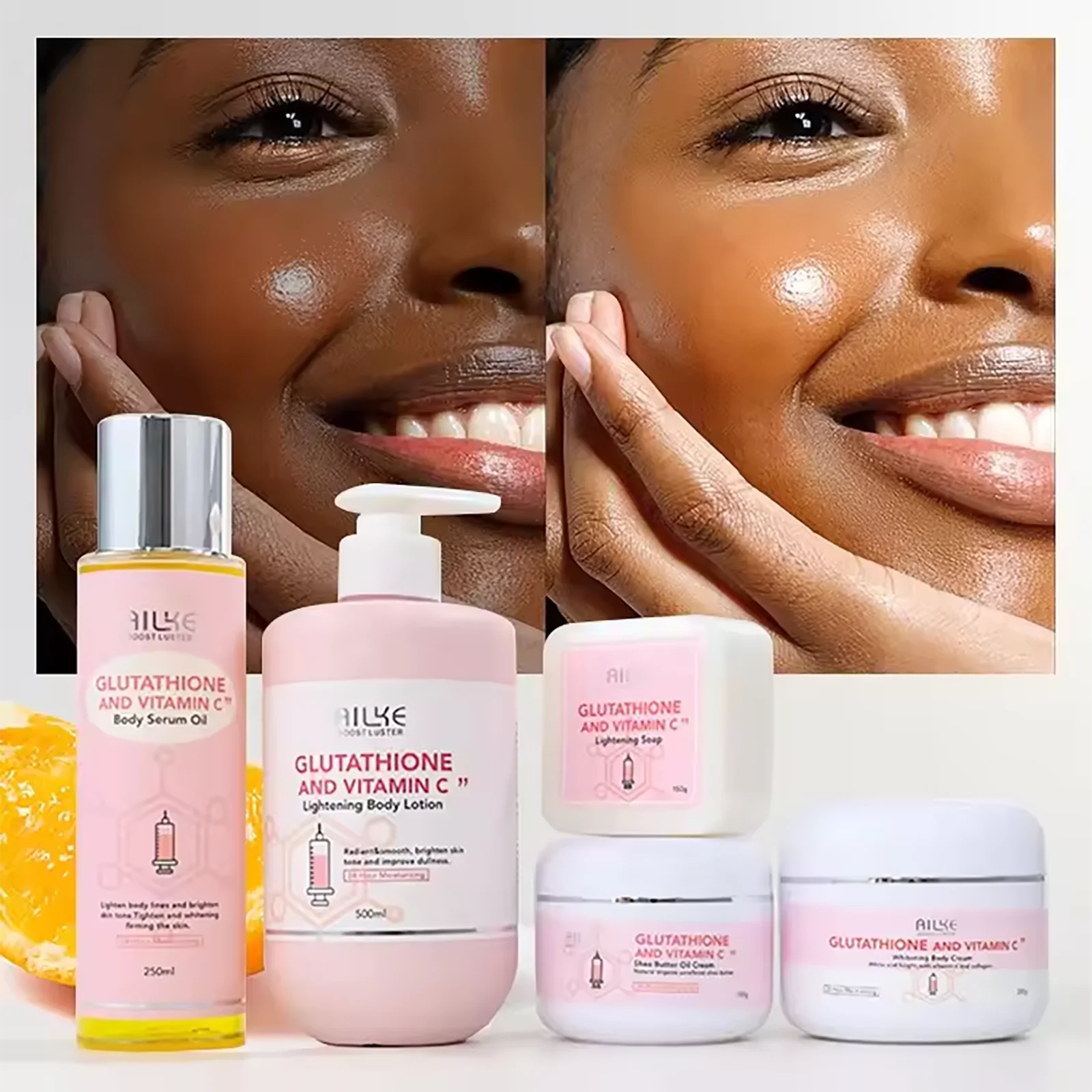 AILKE Vitamin C Cream, Hydration & Brightening Lotion, Improve Dull Skin, Clean Skin, Glowing Beauty Face & Body Care Secondary image