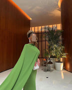 Msikoods Green Mermaid Evening Dress luxurious Customized Long Sleeve Arabic Prom Dress 2025&2026 Women Modest Formal Party Dress