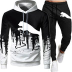 Spring and Autumn 2026 New Men's pullovers + jogging Pants two-piece set fashionable outdoor casual men's hooded sportswear set