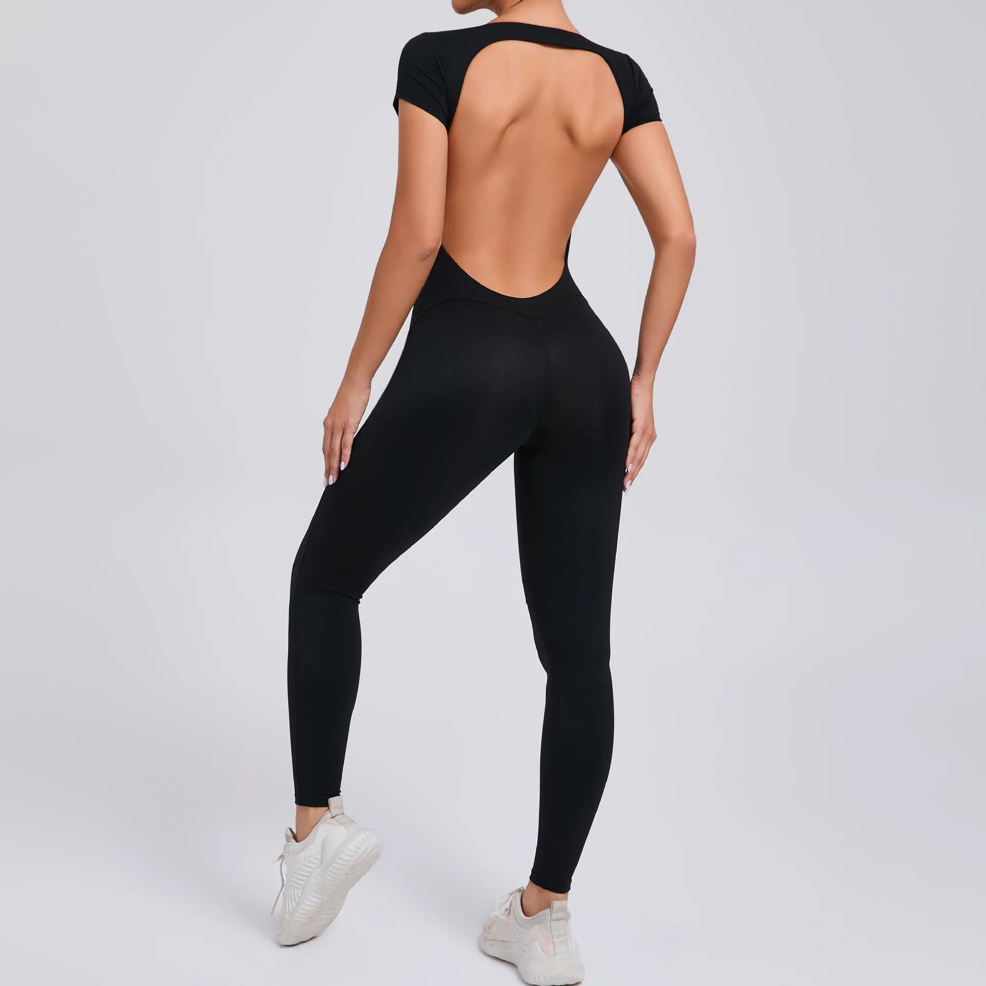 2026 Yoga Jumpsuit Fitness Sports Overalls Gym Clothing Set Wear Pilates Workout Clothes Women Short Sleeves Outfit Activewear
