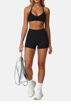 Sports Bra High  Support Women Gym Underwear Push-up Back Cross Yoga Crop Top Running Workout Fitness Pilates Solid Color