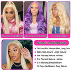 613 Colored Straight Human Hair 13x4 HD Blonde Lace Front Wigs 200 Density 13x6 Transparent Full Lace Frontal Wigs 44 46 Inches