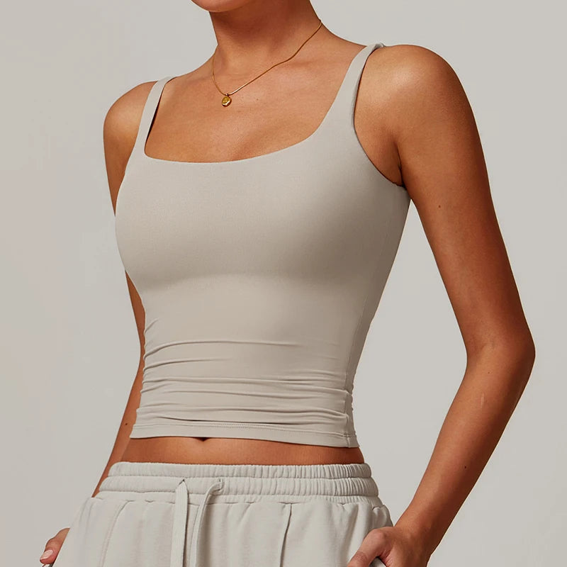 Summer Women's Workout Yoga Tank Top Quick-Dry Gym Sports Vest Female Running Tight Top Women U-Back Fitness Underwear Main image