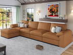 Oversized Modular Sectional Sofa,Leather Sectional Couch with Deep Seat,Extra Large L Shaped Couch, Customized