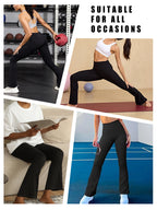 Women's Super Soft Flare Pants High Waisted Tummy Control Workout Yoga Leggings Bell Bottoms