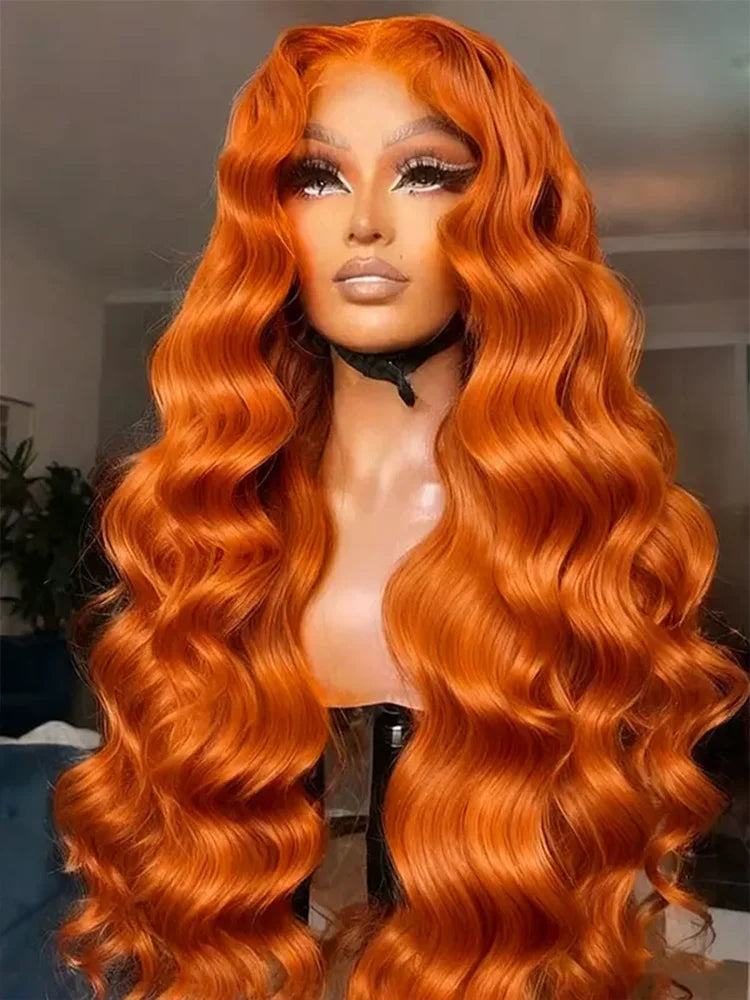 250 Density 30 Inch Body Wave 100% Human Hair - Ginger Color Silky Soft No Tangle No Shedding Premium Extensions Main image