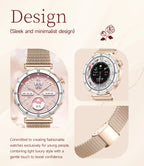 LIGE New Ultra Thin Smart Watch Women Screen Always Display Time Diamond Luxury Bracelet Voice Calling AMOLED Smartwatch Ladies