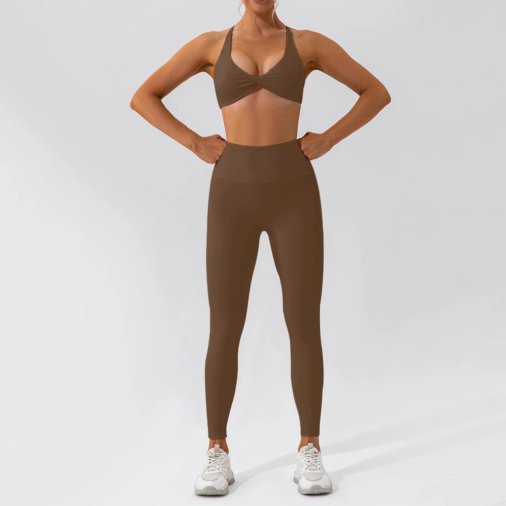 2-Piece Quick Dry Yoga Set – Long Sleeve Gym Outfit