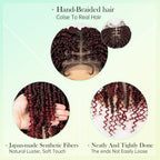 14Inch Full Lace Braided Wigs Synthetic Lace Frontal Twisted Braids Wigs with Baby Hair Knotless Box Braids Wig for Black Women