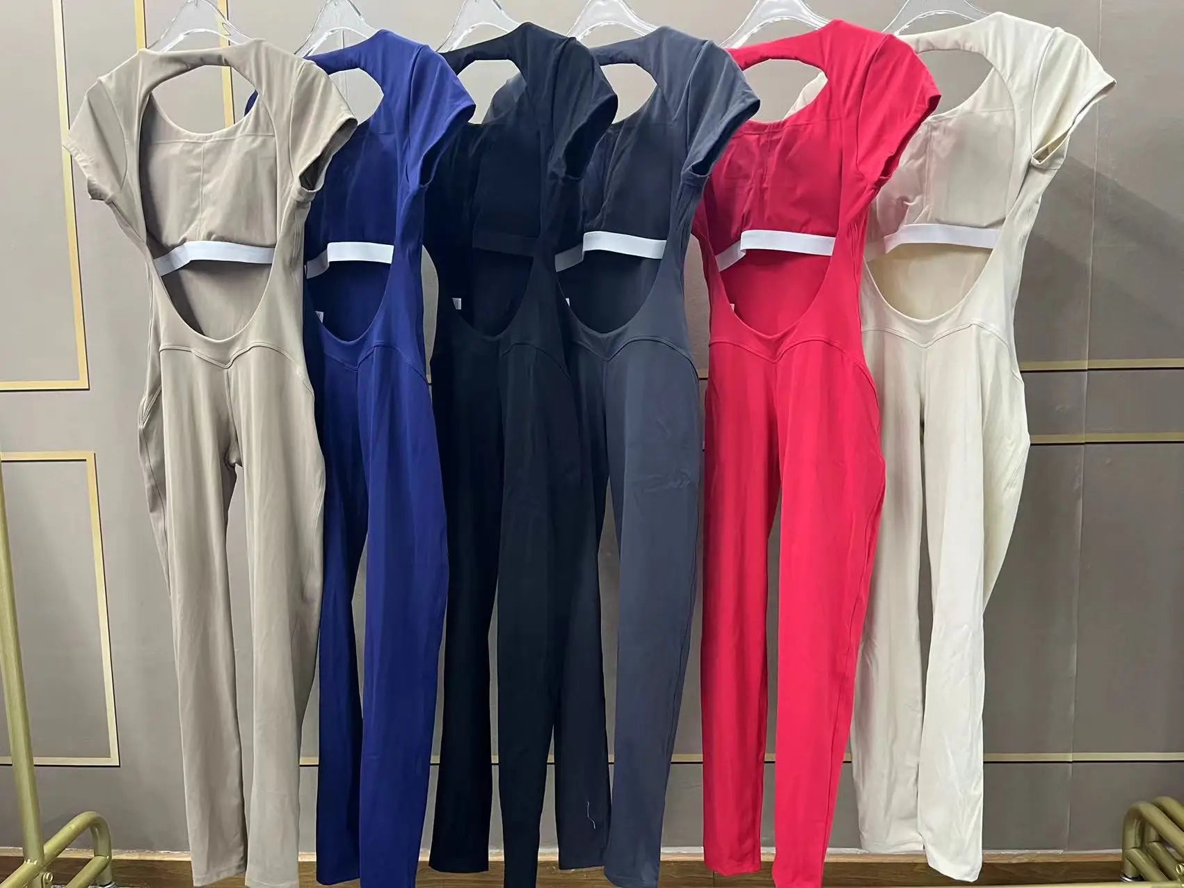 2026 Yoga Jumpsuit Fitness Sports Overalls Gym Clothing Set Wear Pilates Workout Clothes Women Short Sleeves Outfit Activewear