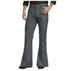 Vintage Flared Pants For Men Harajuku High Waist Skinny Pants Male Retro Slim Fit Bell Bottom Trousers Street Wear Pantalones