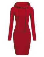 Autumn - Ready Ladies Hooded Dresses Blending Hoodie and Sweatshirt Elements for Fashionable Women's Wardrobe