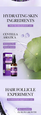 Natural Hair Inhibiting Spray Gently Soothes Nourishes Skin Painless Depilatory Agent Inhibits Hair Growth in Chest Armpit Thigh