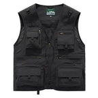 2026 New Men's Vest Tactical Webbed Gear Coat Summer Photographer Waistcoat Tool Many Pocket Mesh Work Sleeveless Jacket Male