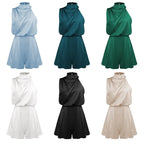 Fashion Ruffled Women Playsuits Sexy Backless High Waist Female Jumpsuit Romper Butterfly Sleeve Short Casual Summer Ropa Mujer