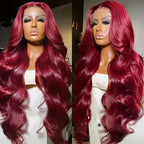 250 Density 99J Burgundy 13x6 Lace Frontal Human Hair Wigs Brazilian Colored 30 42 Inch Body Wave Lace Front Wigs Human Hair