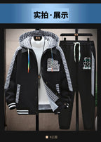 Winter Men's Sets Tracksuit Men Wool Hooded Sweatshirt Thicken Warm Sportswear Male Casual Suit Two Piece Sets