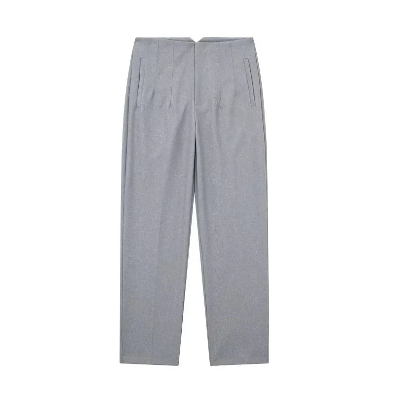 HXAO Fashion Office Wear High waist Pants for Women Formal Pants Office outfits Pencil Trousers Black Pink White Ladies Pants