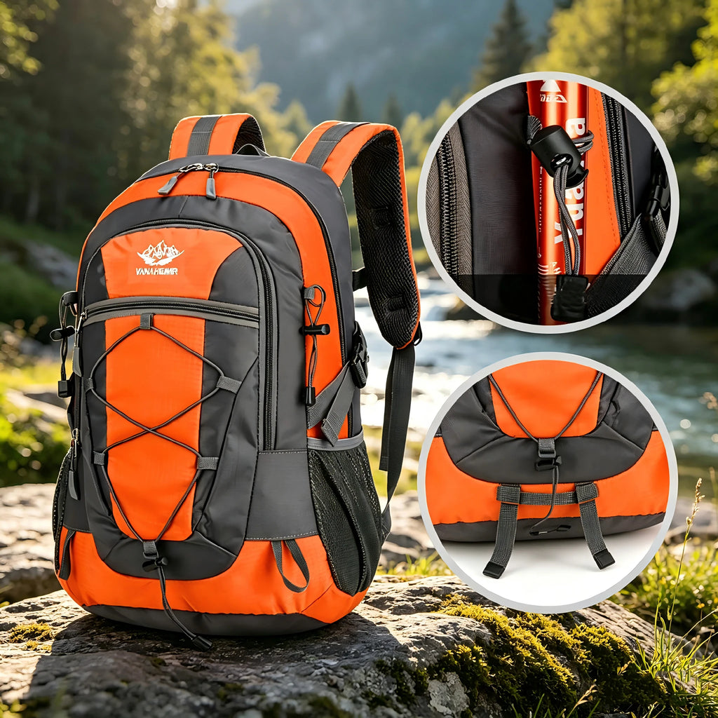 OGEHUAFEE Multi-functional Outdoor Hiking Backpack, Unisex Multi-purpose Bag, Lightweight Travel Hiking Luggage Storage Pack, Compatible with Stabilizing Trekking Poles