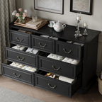 Farmhouse Dresser for Bedroom with 7 Drawer, Wood Vintage Dresser TV Stand for Living Room, Hallway