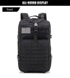 Men 45L Tactical Hiking Backpack Molle Mountaineering Water Resistant Outdoor Camping Trekking Backpacking Bushcraft Travel Rucksack Bug Out Bag Survival Emergency Large Capacity Climbing Cycling Daypack Women Durable Wear Re