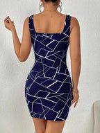 2026 Summer New Arrival: Chic Camisole Dress with Temperament Print for Women – European & American Style, Sexy & Trendy, Body-h