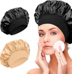 Bonnet Satin Sleeping Hat Hair Night Sleep Cap Head Cover Shower Caps for Bath and Sauna Bathing Shower Caps Bathroom Products