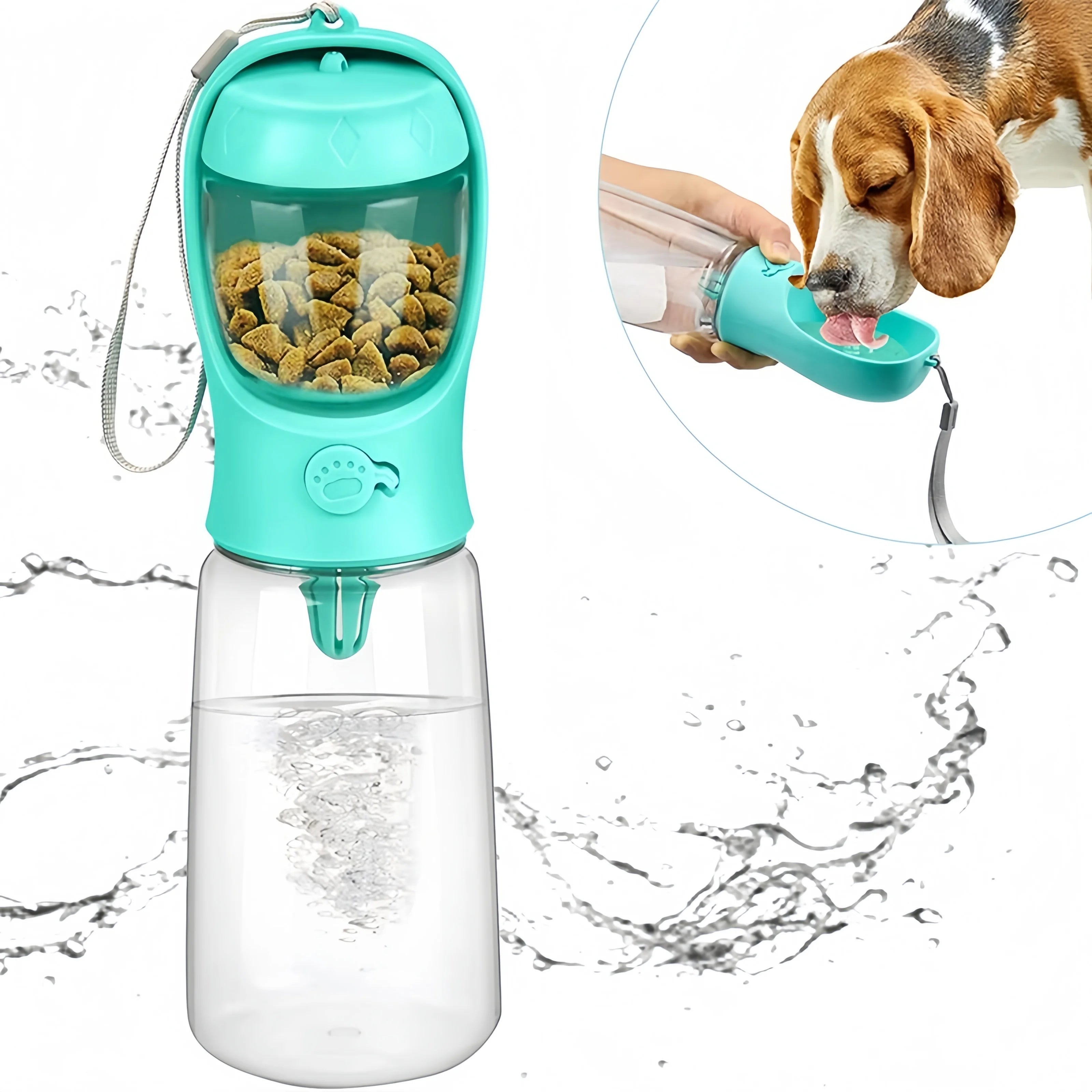 Pets Water Bottle Portable Food Grade Material Dog Cat Travel Pet Water Cup Bottle With Food Dispenser puppy water bottle Main image