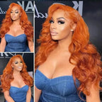 250 Density 30 Inch Body Wave 100% Human Hair - Ginger Color Silky Soft No Tangle No Shedding Premium Extensions