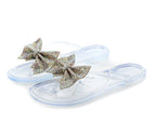 EOFK Summer Jelly Slippers Women Butterfly PVC Sweet Beach Pull On Flat Solid Ladies Versatile Fashion Anti slip Slippers