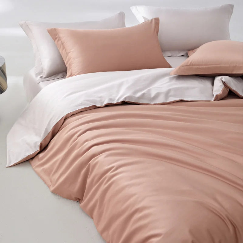 1pc Egyptian Cotton Duvet Cover Solid Color 100% Cotton 800 Thread Count Quilt Cover Korean Minimalist Style Bedding Ultra Soft