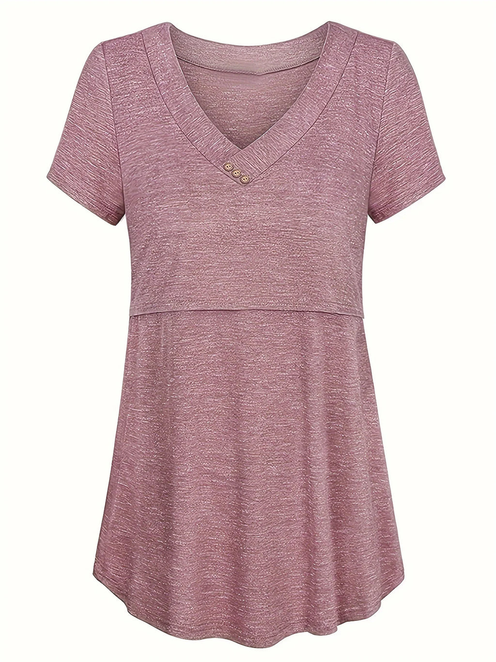 Casual Womens Maternity T-Shirt Top Summer Soild Color Short Sleeve  Tee Shirt Crew Neck Basic Nursing Tops Comfort Tee