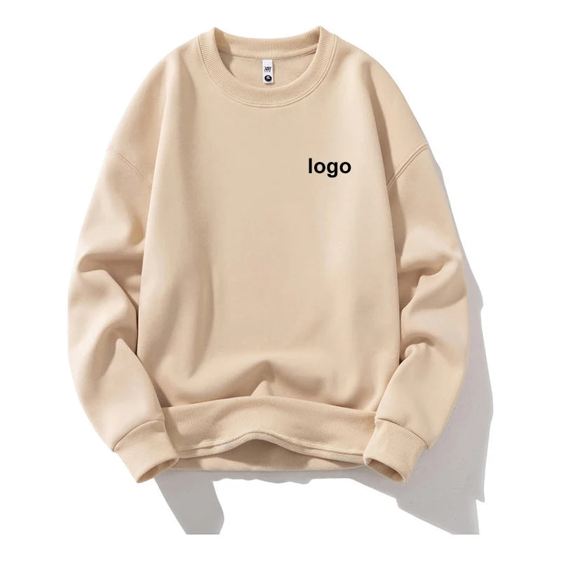 Customizable Thick Sweatshirt for Man Women Plain Hoodie Sweater Autumn Winter Fleece Sweatshirts Logo Original Design