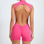 2026 Yoga Jumpsuit Fitness Sports Overalls Gym Clothing Set Wear Pilates Workout Clothes Women Short Sleeves Outfit Activewear