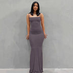 New Dresses 2025 Woman Fashion Summer Solid Colour Sexy Slim Camisole Skirts