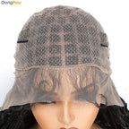 Donghou 24Inch Lace Front Boho Braided Wigs for Women Knotless Braid Wig Natural Hairline Box Braid wigs Premium Lightweight Wig