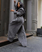 Denim Two Piece Sets Women Coat Jacket Wide Leg Pants Jeans Suits Matching Sets Trousers Outfits 2025/2026 Y2k Streetwear Party