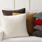 Plush Cushion Cover Cozy Faux Fur Teddy Pillow Cover For Sofa Living Room 18x18 Decorative Pillows Nordic Home Decor Pillowcase
